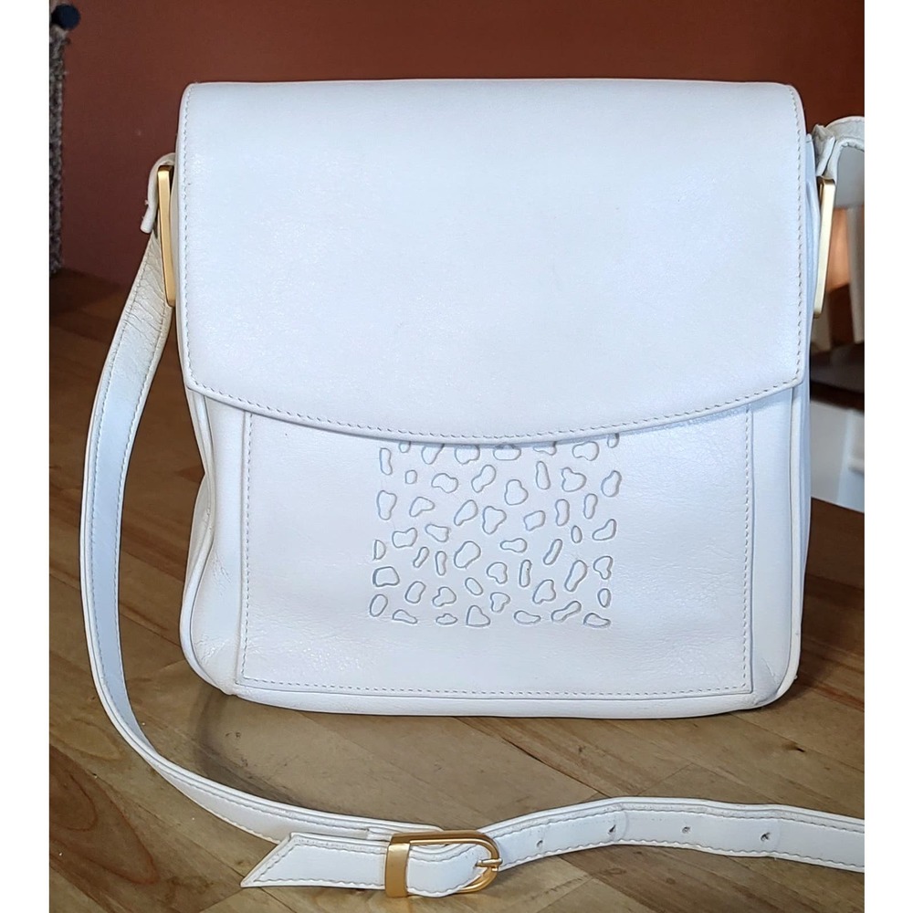 Vittoria Cream Leather  Purse, Vintage